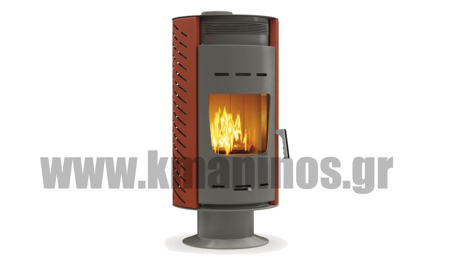Αερόθερμη Ενεργειακή Σόμπα Ξύλου Στρογγυλή - ATS Zero Aero 17kW (Thermiki)