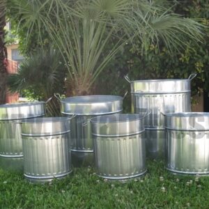 Δοχεία Γαλβανιζέ - Μεταλλικές Γλάστρες (Βαρέλια Κήπου)