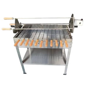 Νέα Ανοξείδωτη Κυπριακή Ψησταριά Φουκού "Αθηναία" 40Χ70 με Ρυθμιζόμενο Μοτέρ.