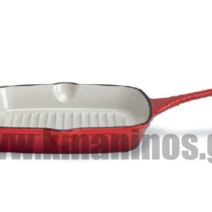 Σχαροτήγανο Γκριλιέρα - Μαντεμένιo Τηγάνι με Επισμάλτωση Πορσελάνης