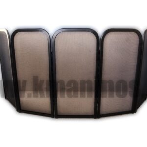 Παραβάν Τζακιού 5-Φύλλο Μαύρο