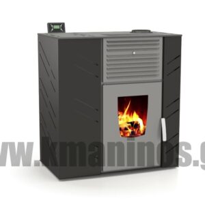 Pellet + Ξύλου Σόμπα Αερόθερμη - Thermiki Pellet Dual Aero