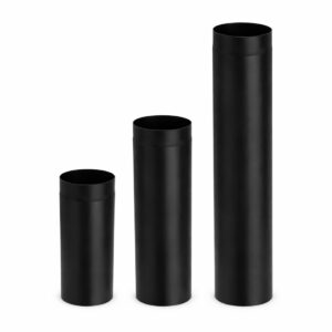 Prodmax® Σωλήνες (Μπουριά) Μαύρου Ματ Χάλυβα 100cm, 50cm & 25cm + Γωνίες 45° & 90°